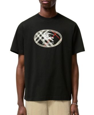  Check Knight Stamp Cotton T-shirt