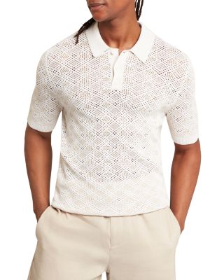 Geometric Stitch Polo Shirt