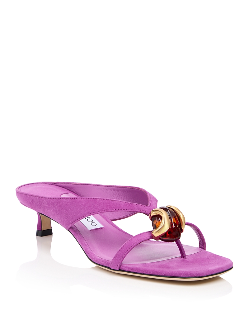 Jimmy Choo Women's Emeri Stone 35 Suede Sandals