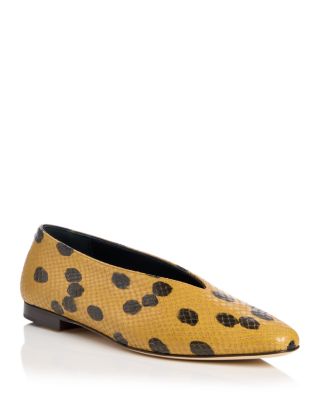 Women's Margot Snake-Embossed Ballet Flats