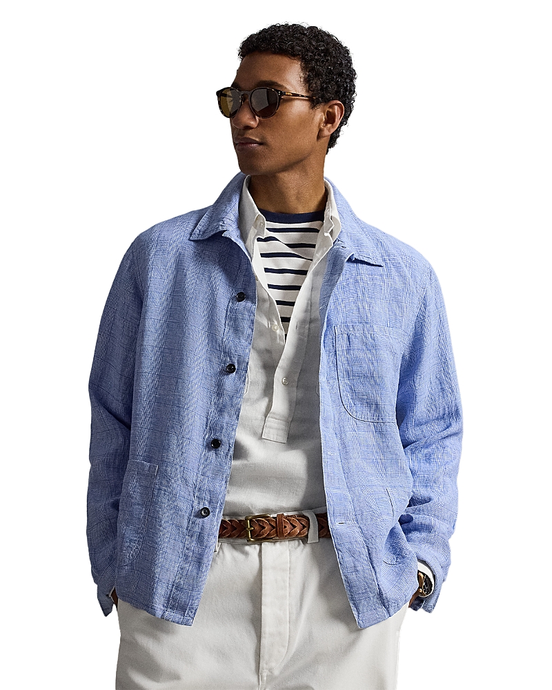 Polo Ralph Lauren Plaid Linen Utility Overshirt