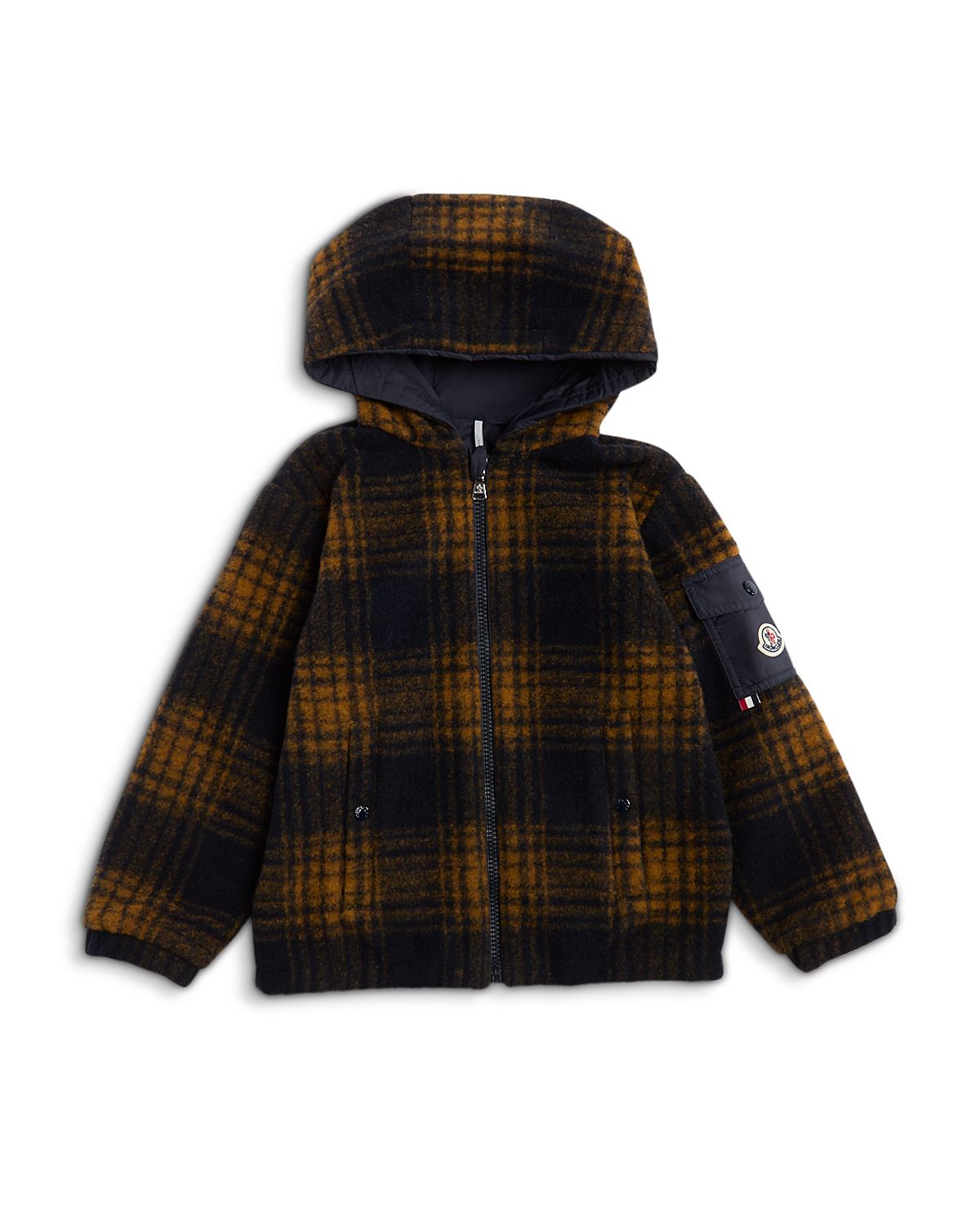 Moncler Boys' Aubrac Plaid Hooded Jacket - Little Kid, Big Kid