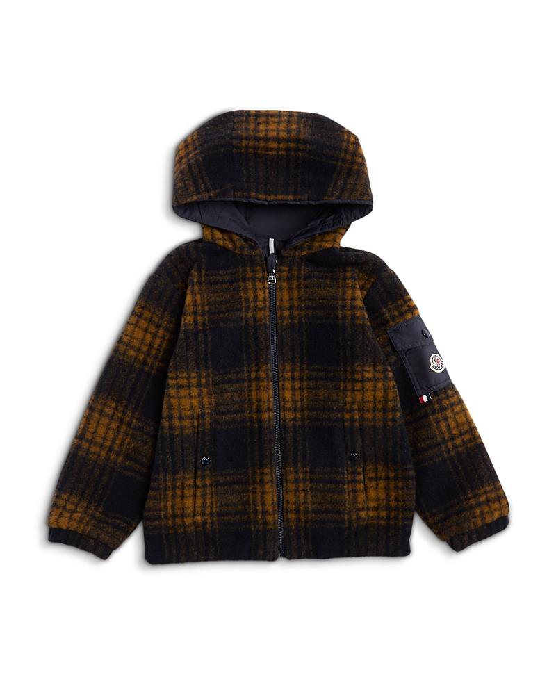 Moncler Boys' Aubrac Plaid Hooded Jacket - Little Kid, Big Kid