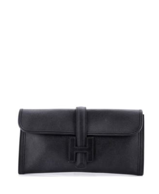 Pre-owned Pre-owned Hermes  Hermes 29 Jige Elan Clutch Epsom In Black