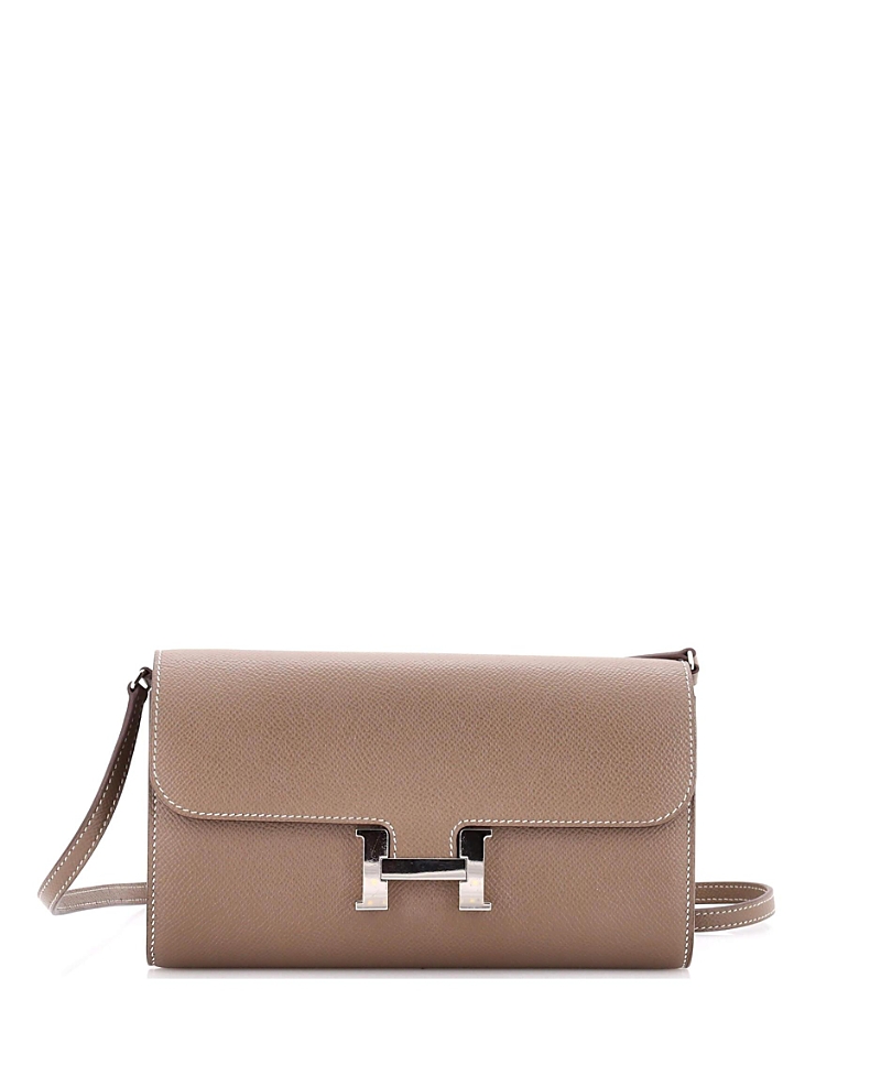 Pre-owned Pre-owned Hermes Hermes Constance To Go Wallet Epsom In Gray