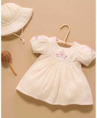 designer baby dresses for birthday Ivory Charm Floral Wonderland Baby Dress ( Limited Edition ) – babiesfrock main image 0