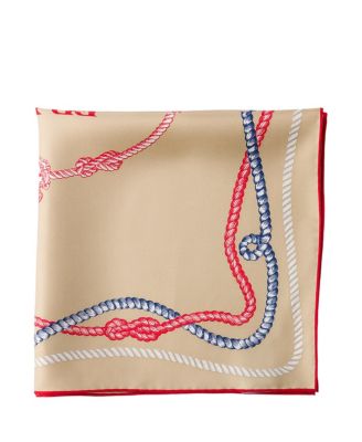 Printed Silk Twill Scarf, 55 X 55 Cm