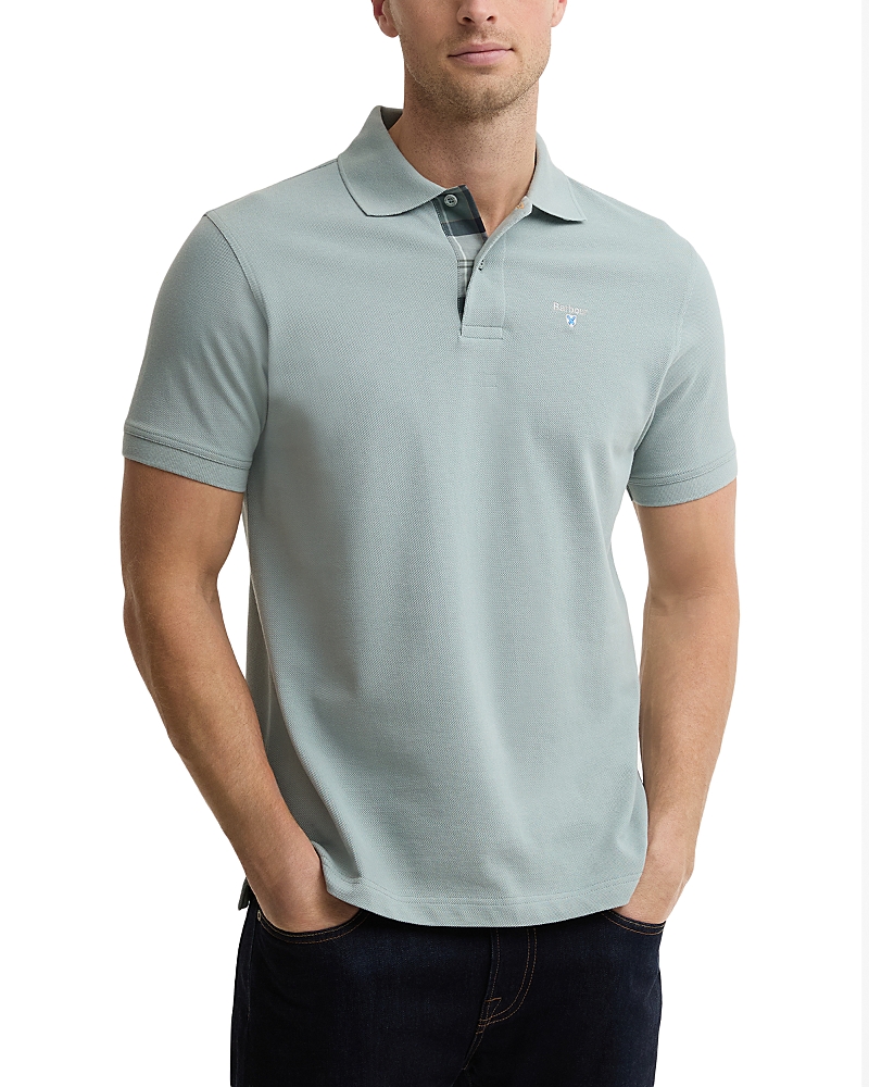 Barbour Tartan Pique Logo Polo Shirt