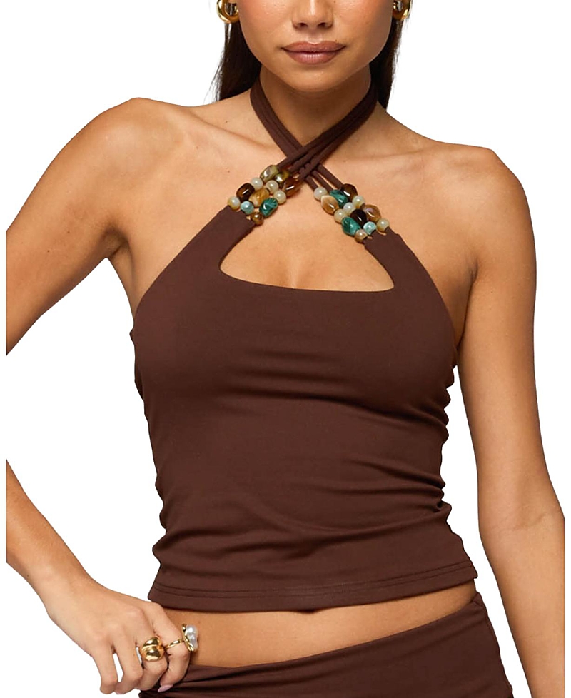 Edikted Thia Bead Halter Top