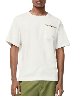  Check Trim Cotton T-shirt