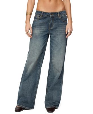 Della Waist Scarf Low Rise Baggy Jeans