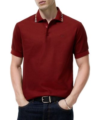  Check Trim Cotton Polo Shirt