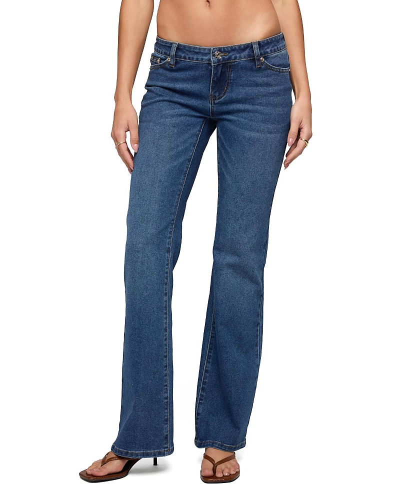 Edikted Vania Ultra Low Rise Bootcut Jeans