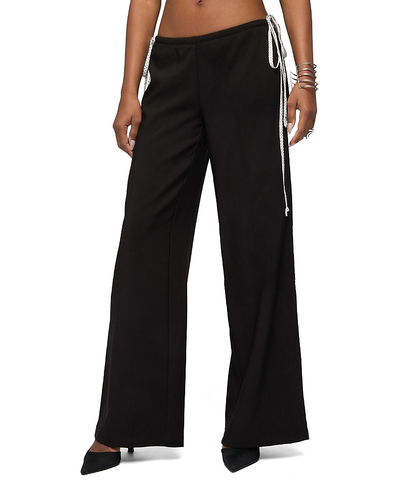 Edikted Mikah Dotted Ribbon Wide Leg Pants