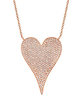 14K Gold Kate Diamond Pav&eacute; Pendant Necklace, 0.83 tcw
