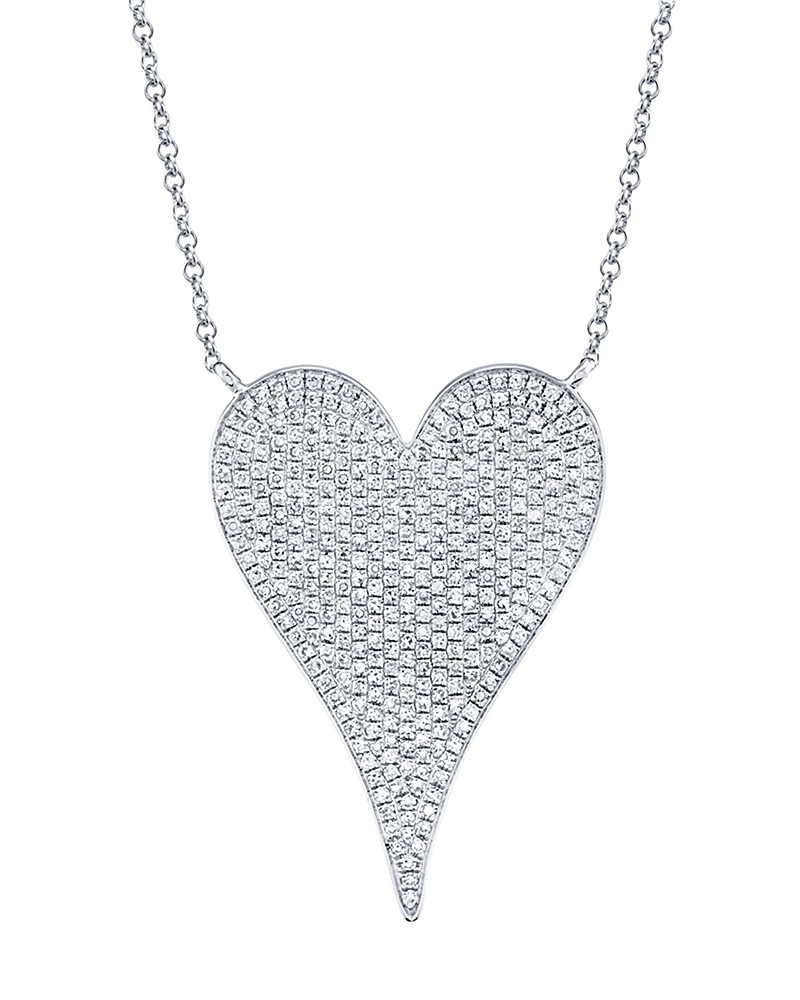 Shy Creation 14K Gold Kate Diamond Pave Pendant Necklace, 0.83 tcw