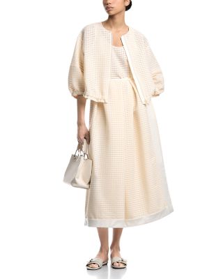 Round Neck Jacquard Jacket