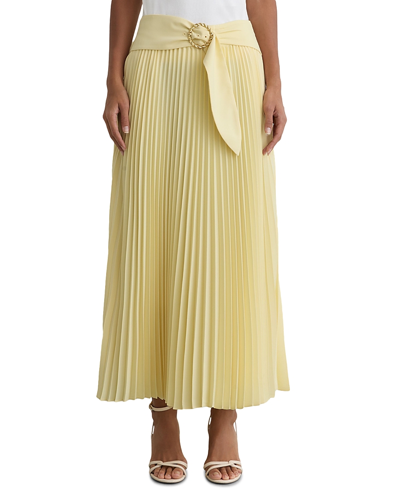 Reiss Belted Pleated Midi Skirt