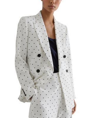 Double Breasted Polka Dot Suit Jacket