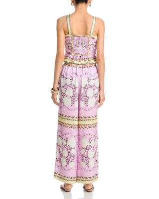 aqua by aqua peplum dress Aqua Women's x Agua Bendita Scarf Print Peplum Top - Exclusive - Purple - Size XXL