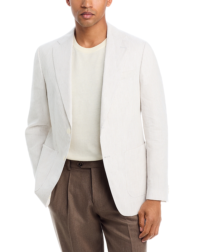 Boss Hutson Regular Fit Seersucker Blazer
