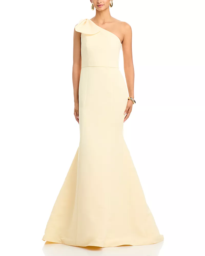 Amsale Sierra One Shoulder Dress