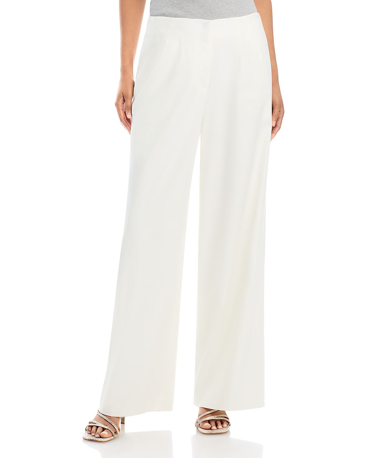 Donna Karan New York Pleated Wide Leg Pants