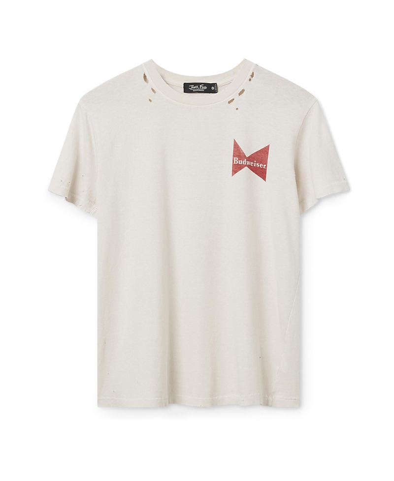 Junk Food Clothing Women's Budweiser Shapes Vintage Destroy Tee