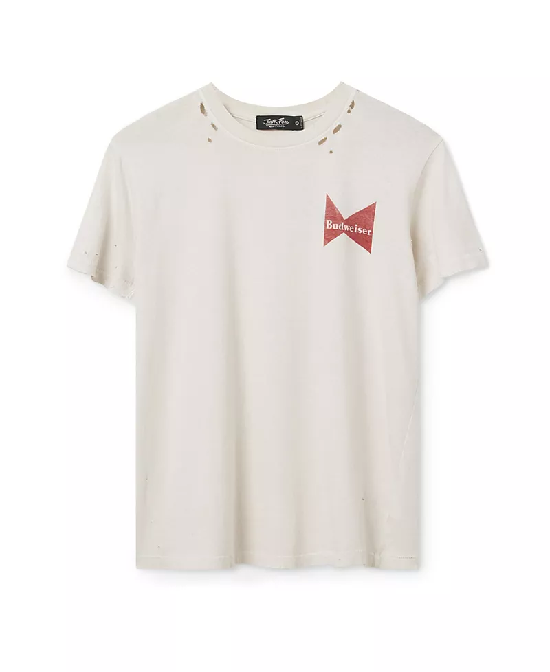 Junk Food Clothing Women's Budweiser Shapes Vintage Destroy Tee