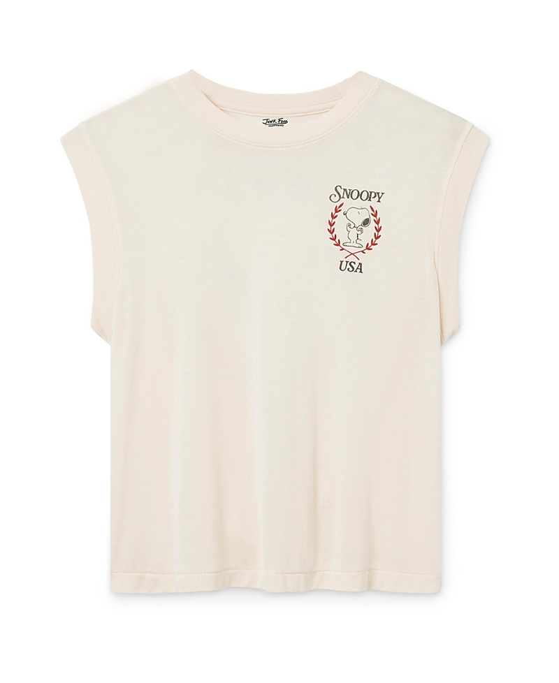 Junk Food Clothing Women's Snoopy Usa Vintage Tissue Tank