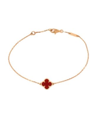  Sweet Alhambra Bracelet 18K Rose Gold and Carnelian