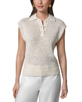 Donna Karan Weekend Donna Karan New York Sleeveless Polo Sweater