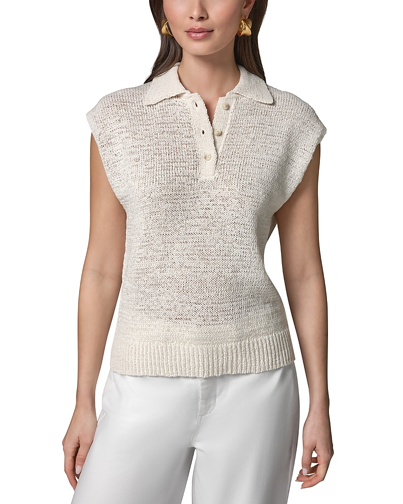 Donna Karan Weekend Donna Karan New York Sleeveless Polo Sweater