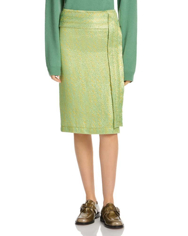 Marni Textured Pencil Skirt in Kiwi