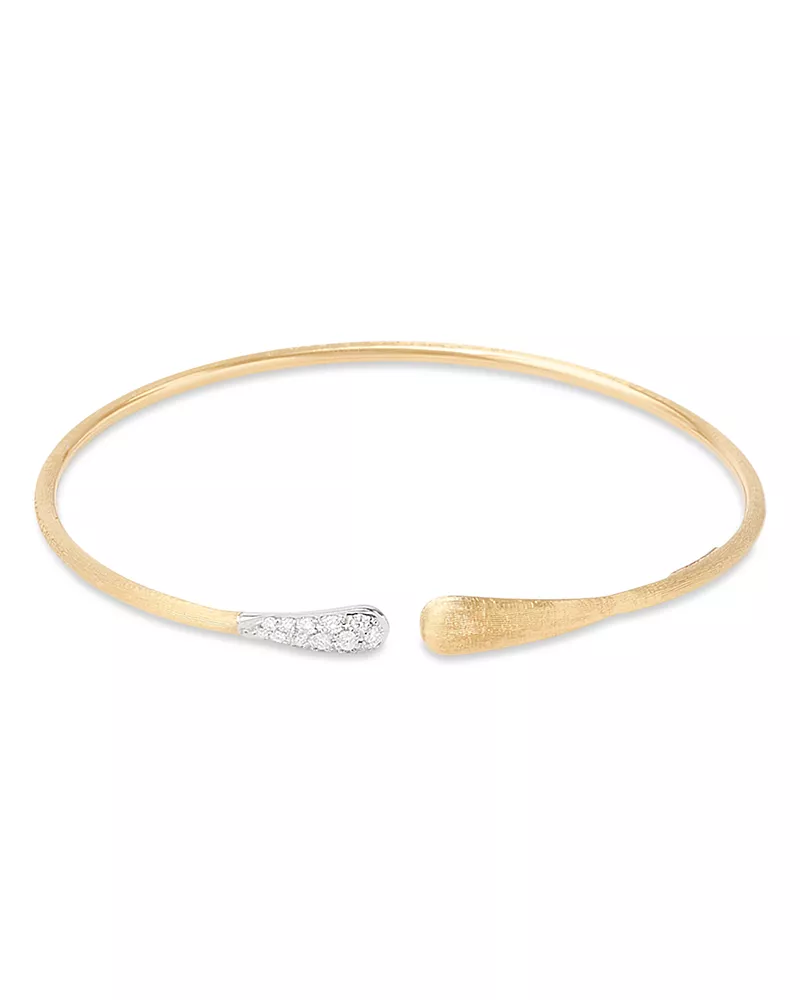 Marco Bicego 18K Yellow Gold Lucia Diamond Kissing Bangle Bracelet, 0.14 tcw