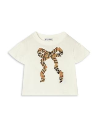 Girls' Check Bow Cotton Tee - Baby, Little Kid