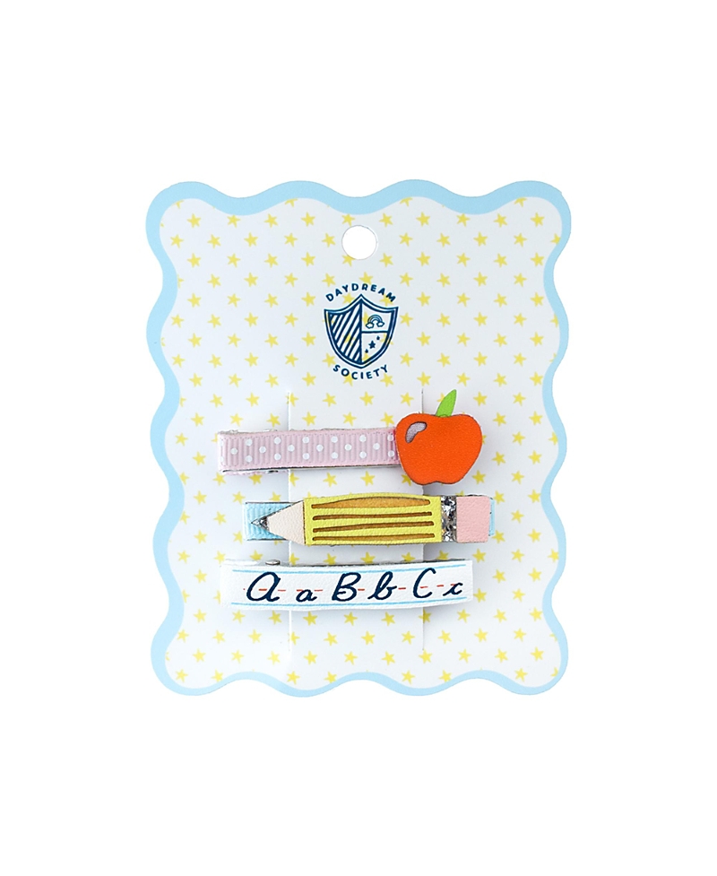 Jollity & Co. Smarty Pants Abc Hair Bar Clips, Set of 3