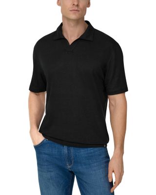 Stretch Linen Jersey Polo Shirt