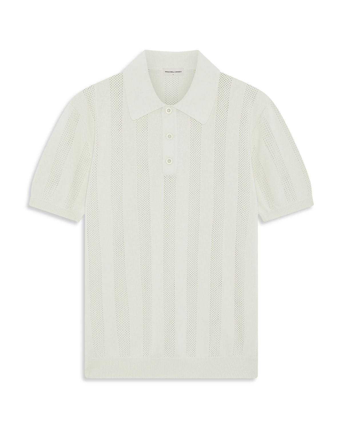 Frescobol Carioca Vidal Perforated Stripe Polo Shirt