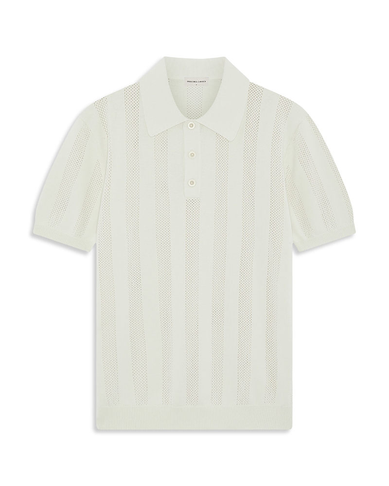 Frescobol Carioca Vidal Perforated Stripe Polo Shirt