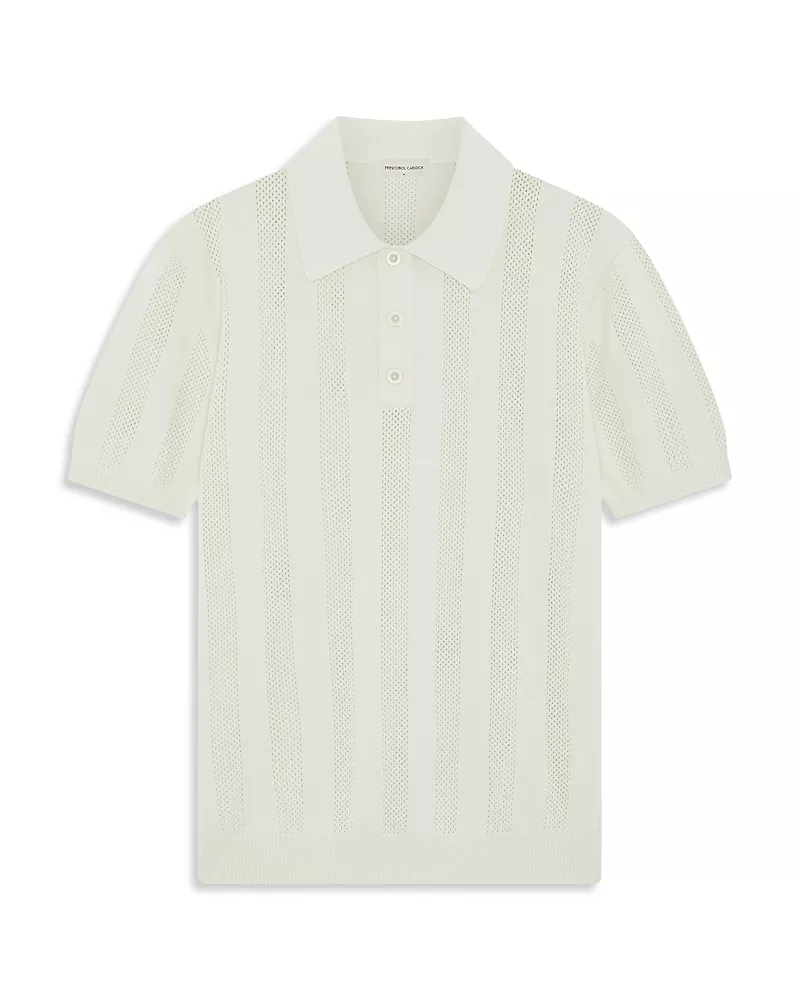 Frescobol Carioca Vidal Perforated Stripe Polo Shirt