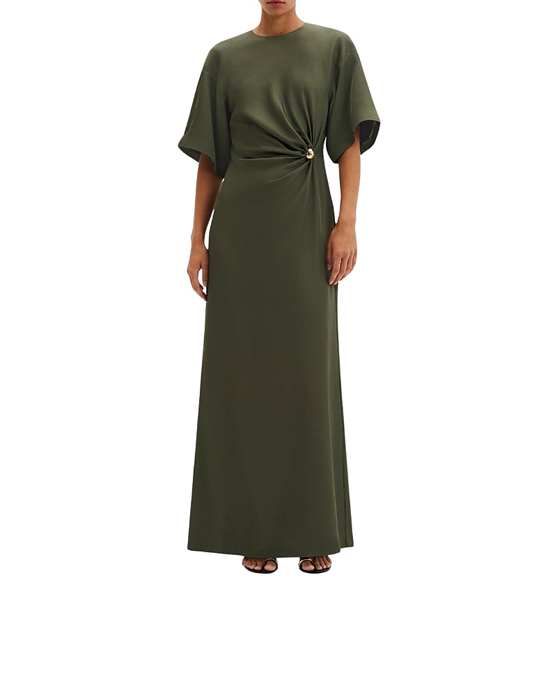 Malina Zilla Brooch Detailed Maxi Dress