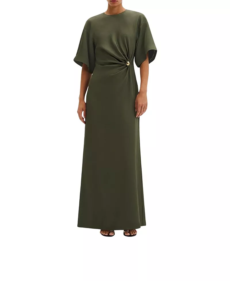 Malina Zilla Brooch Detailed Maxi Dress