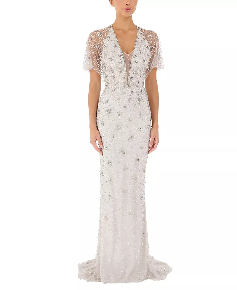 Jenny Packham Sofie Crystal-Embellished Gown