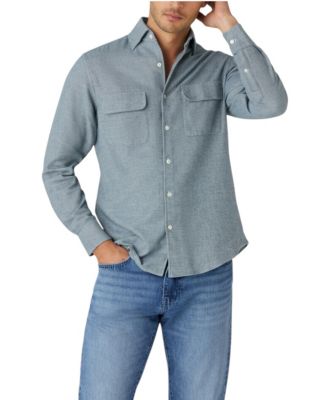  Morgan Workshirt Luxe Flannel Micro Check Shirt