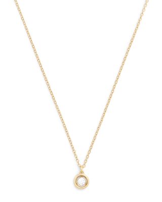 Halo Circle Pendant Necklace, 16-18"