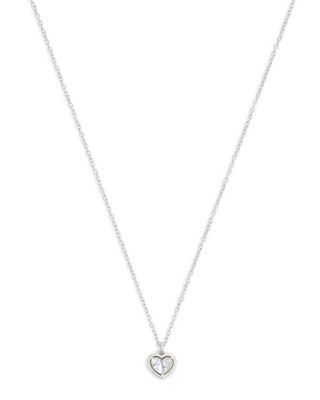 Halo Heart Pendant Necklace, 16-18"