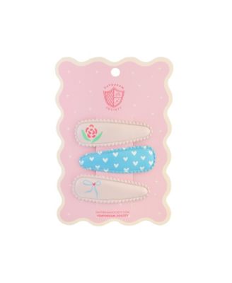 Love Birds Printed Female Hair Clips, Set of 3
