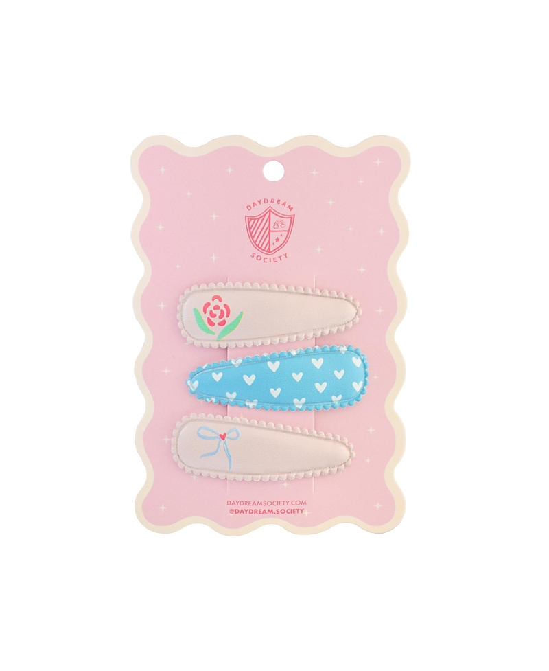 Jollity & Co. Love Birds Printed Female Hair Clips, Set of 3