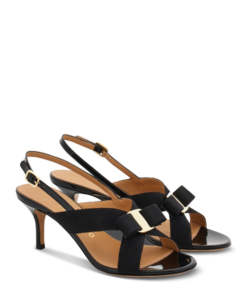 Ferragamo Women's Rima 60 Sandals in Nero